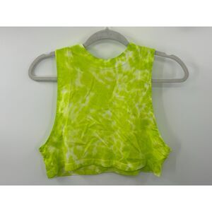 Lululemon All Yours Crop Tank TIE DYE MARMOLEADO ECCENTRIC LIME Women’s Size S